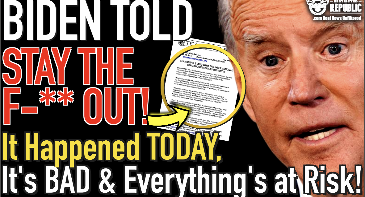 Biden Told “Stay The F-** Out!” IT HAPPENED TODAY, It’s Bad & Everything’s At Risk!!